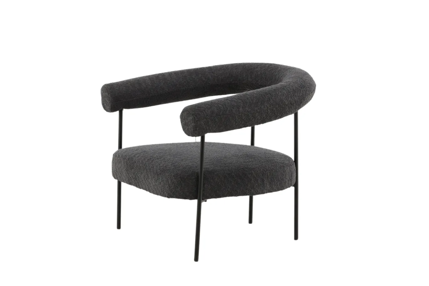 Fjôrd Fauteuil Hökåsen x Josefin Lustig Donkergrijs Bouclé