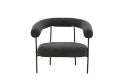 Fjôrd Fauteuil Hökåsen x Josefin Lustig Donkergrijs Bouclé