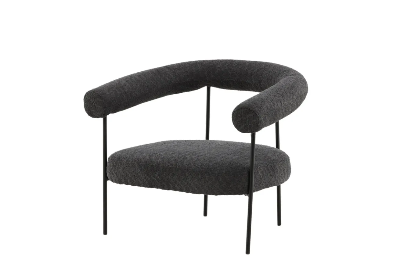 Fjôrd Fauteuil Hökåsen x Josefin Lustig Donkergrijs Bouclé