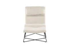 Fjôrd Fauteuil Laconia Wit Teddy Incl. Voetenbank