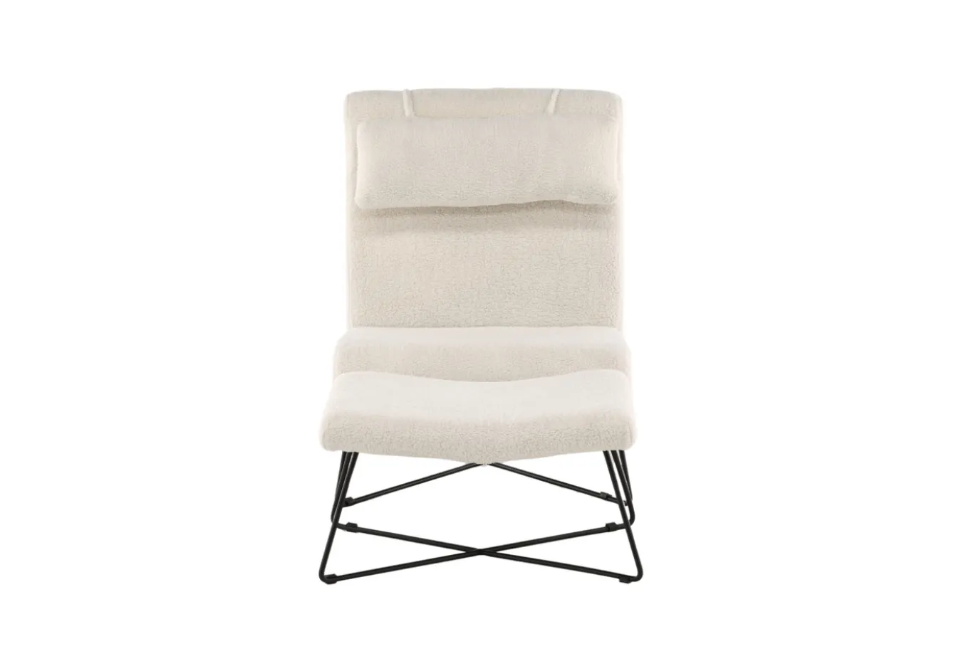 Fjôrd Fauteuil Laconia Wit Teddy Incl. Voetenbank