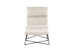 Fjôrd Fauteuil Laconia Wit Teddy Incl. Voetenbank