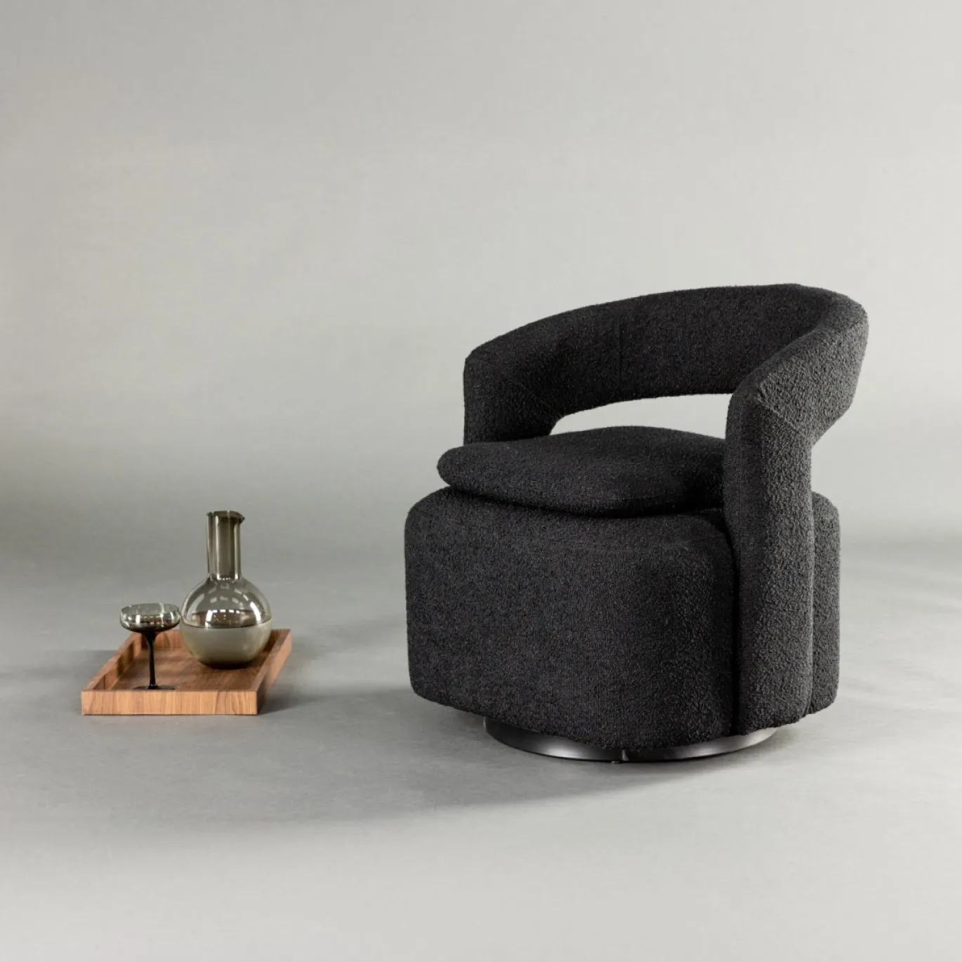 Fjôrd Fauteuil Laurel Zwart Boucle