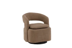 Fjôrd Fauteuil Laurel Zwart/Bruin Boucle