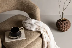 Fjôrd Fauteuil Laurel Zwart/Bruin Boucle
