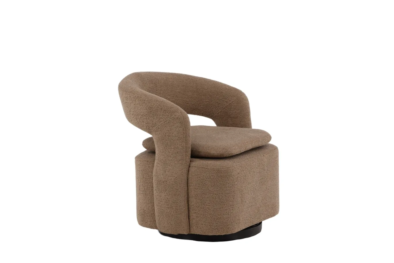 Fjôrd Fauteuil Laurel Zwart/Bruin Boucle