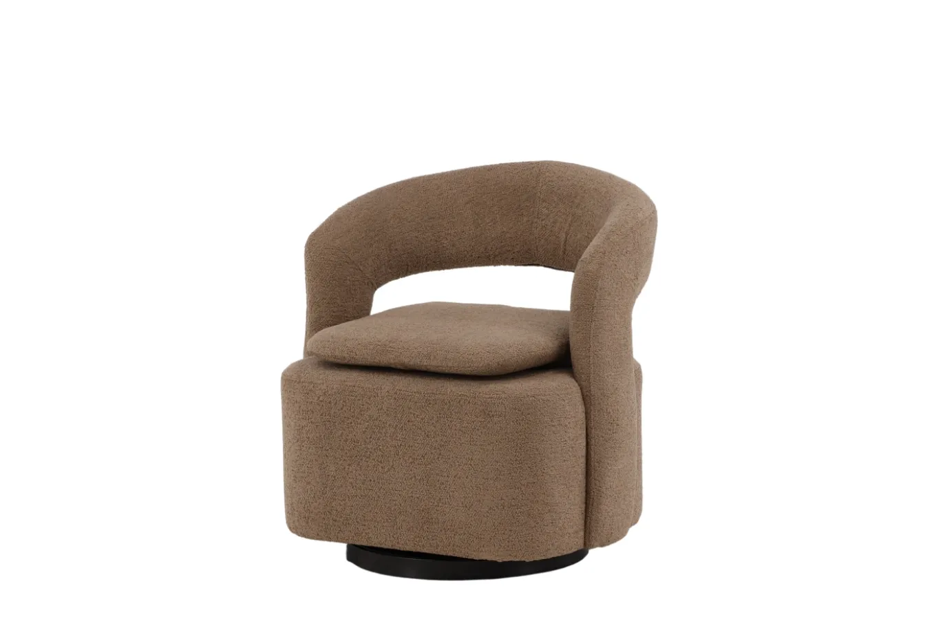 Fjôrd Fauteuil Laurel Zwart/Bruin Boucle