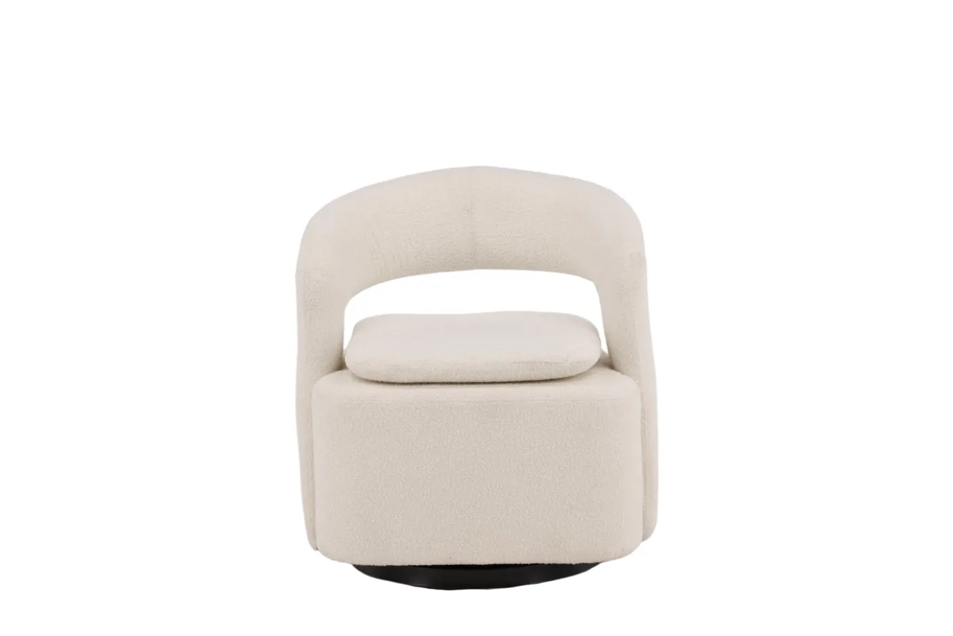Fjôrd Fauteuil Laurel Zwart/Wit Boucle