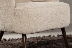 Fjôrd Fauteuil Lincoln Walnoot Beige Boucle