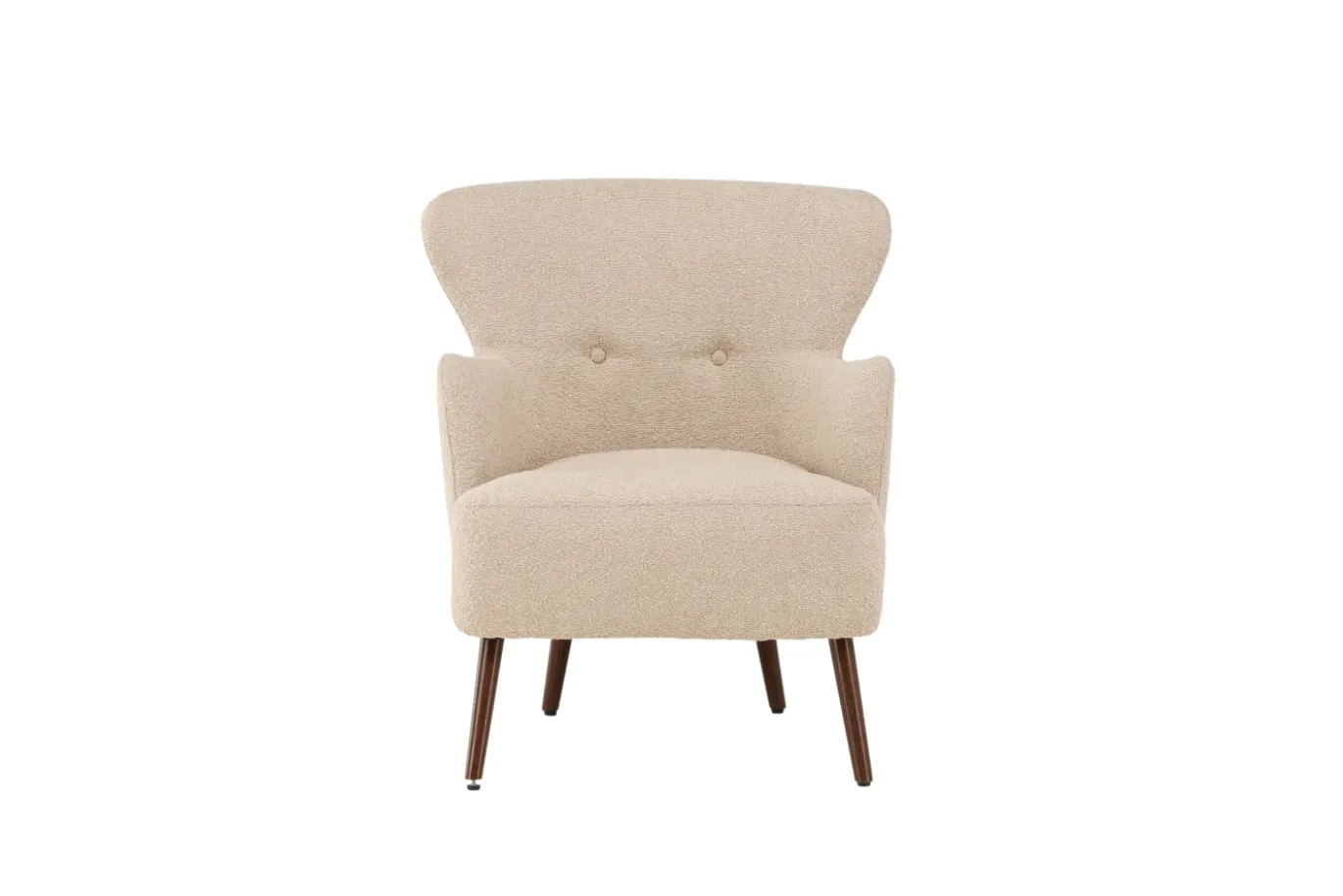 Fjôrd Fauteuil Lincoln Walnoot Beige Boucle