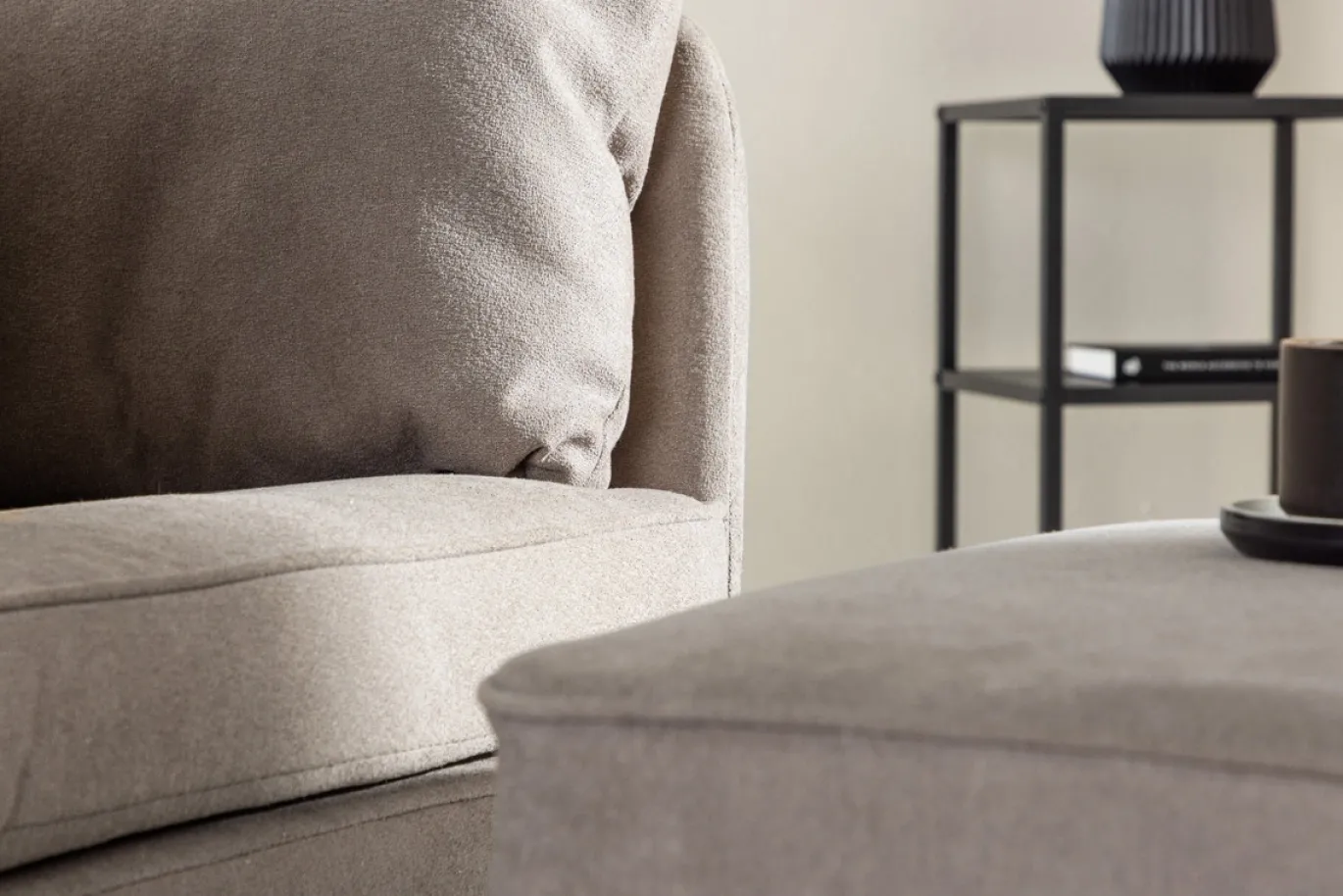 Fjôrd Fauteuil Madrid Zwart/Grijs Boucle