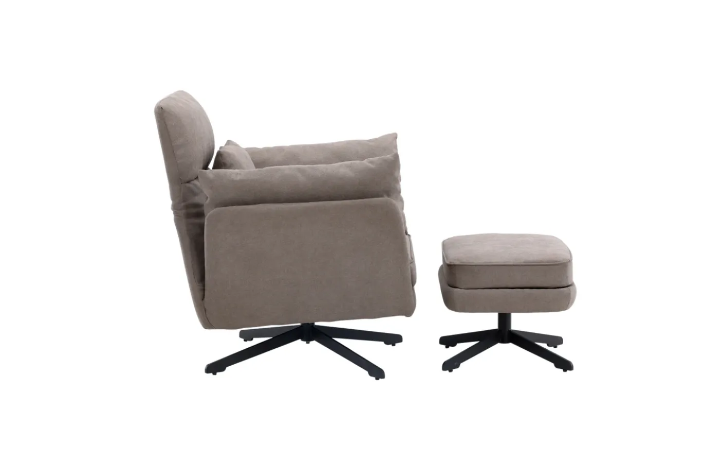 Fjôrd Fauteuil Madrid Zwart/Grijs Boucle