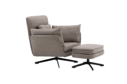 Fjôrd Fauteuil Madrid Zwart/Grijs Boucle