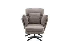 Fjôrd Fauteuil Madrid Zwart/Grijs Boucle