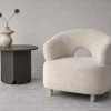 Fjôrd Fauteuil Moglas Nature Wit Bouclé