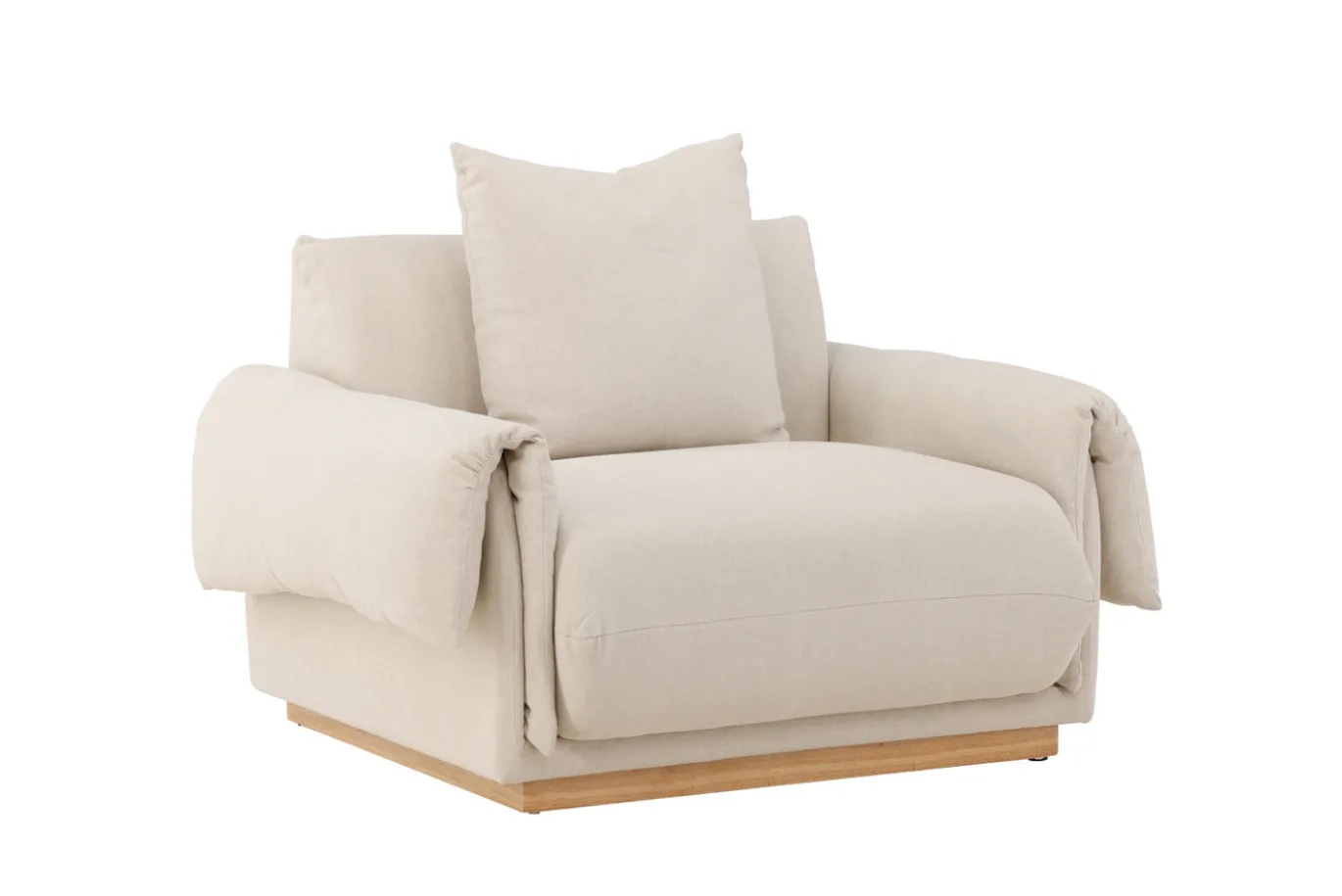 Fjôrd Fauteuil Mollösund 1-Zits Beige Linnen
