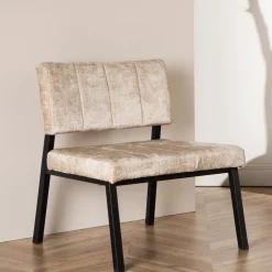 Fjôrd Fauteuil Monett Zwart/Beige Velvet