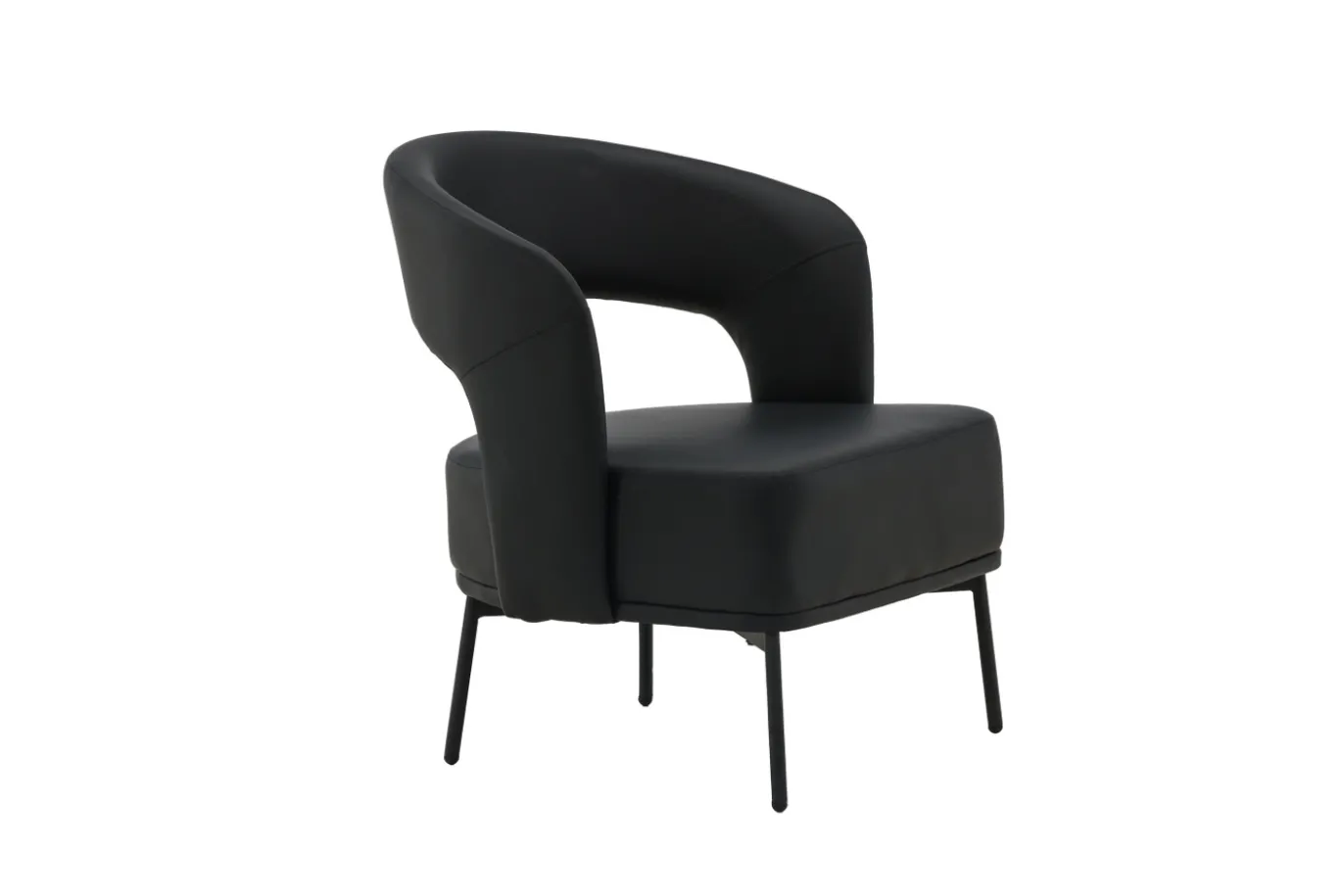 Fjôrd Fauteuil Mundo Zwart Kunstleer