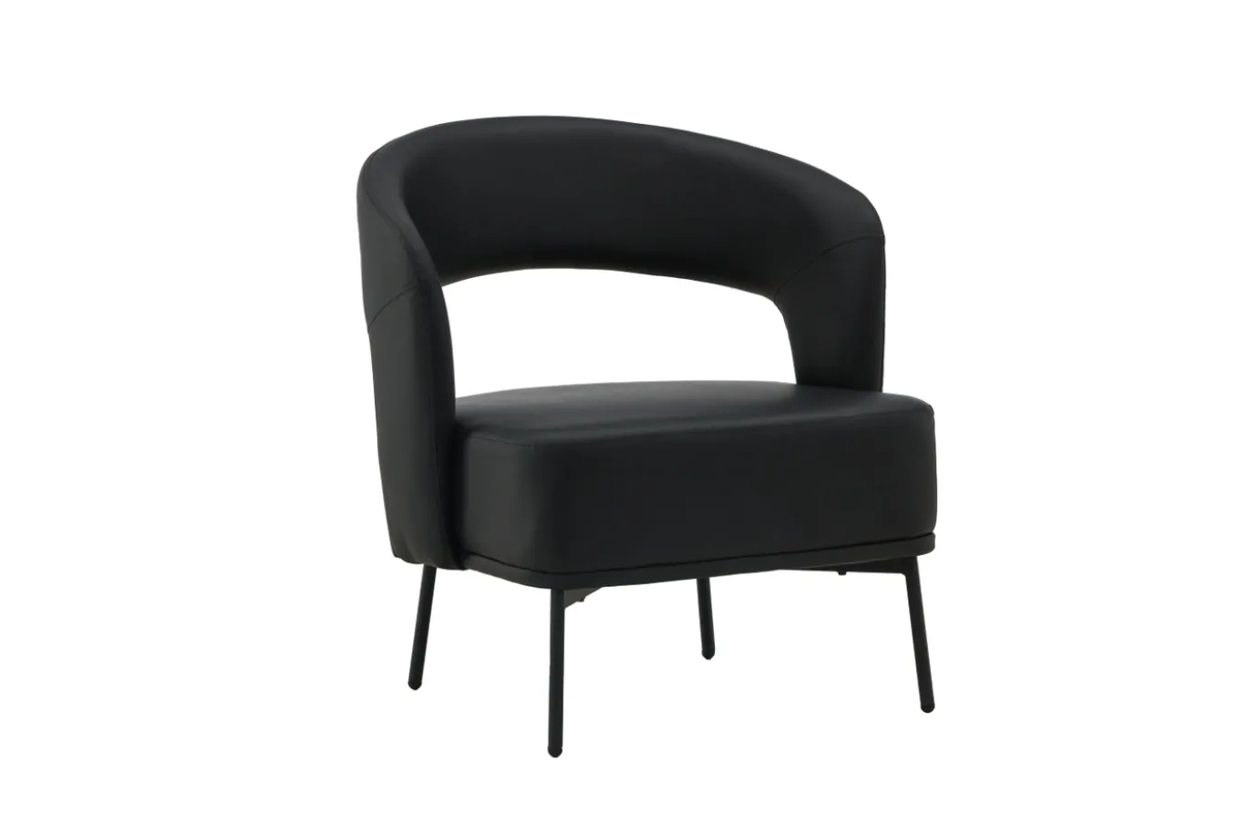 Fjôrd Fauteuil Mundo Zwart Kunstleer