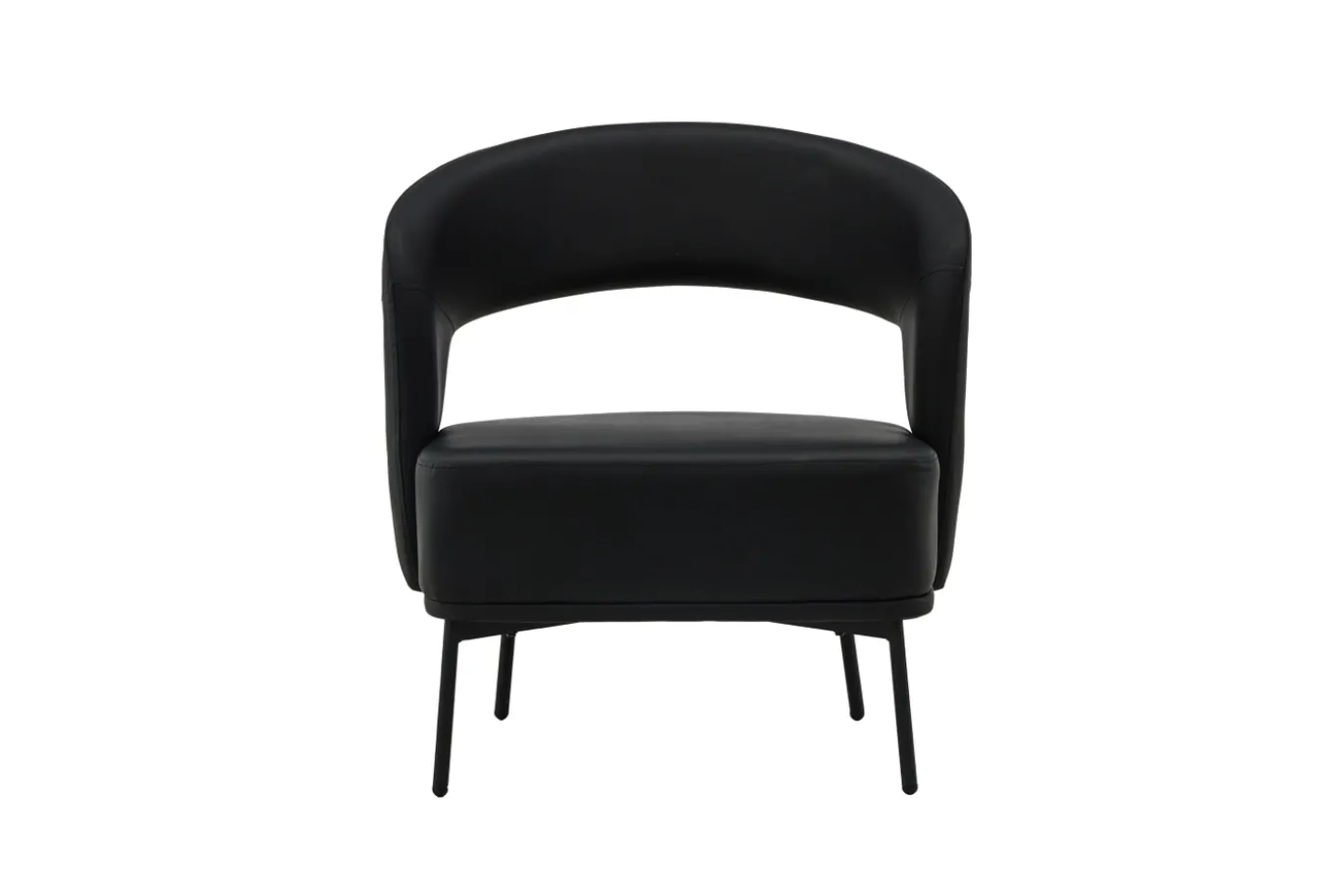 Fjôrd Fauteuil Mundo Zwart Kunstleer
