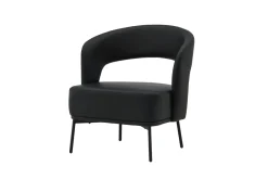 Fjôrd Fauteuil Mundo Zwart Kunstleer