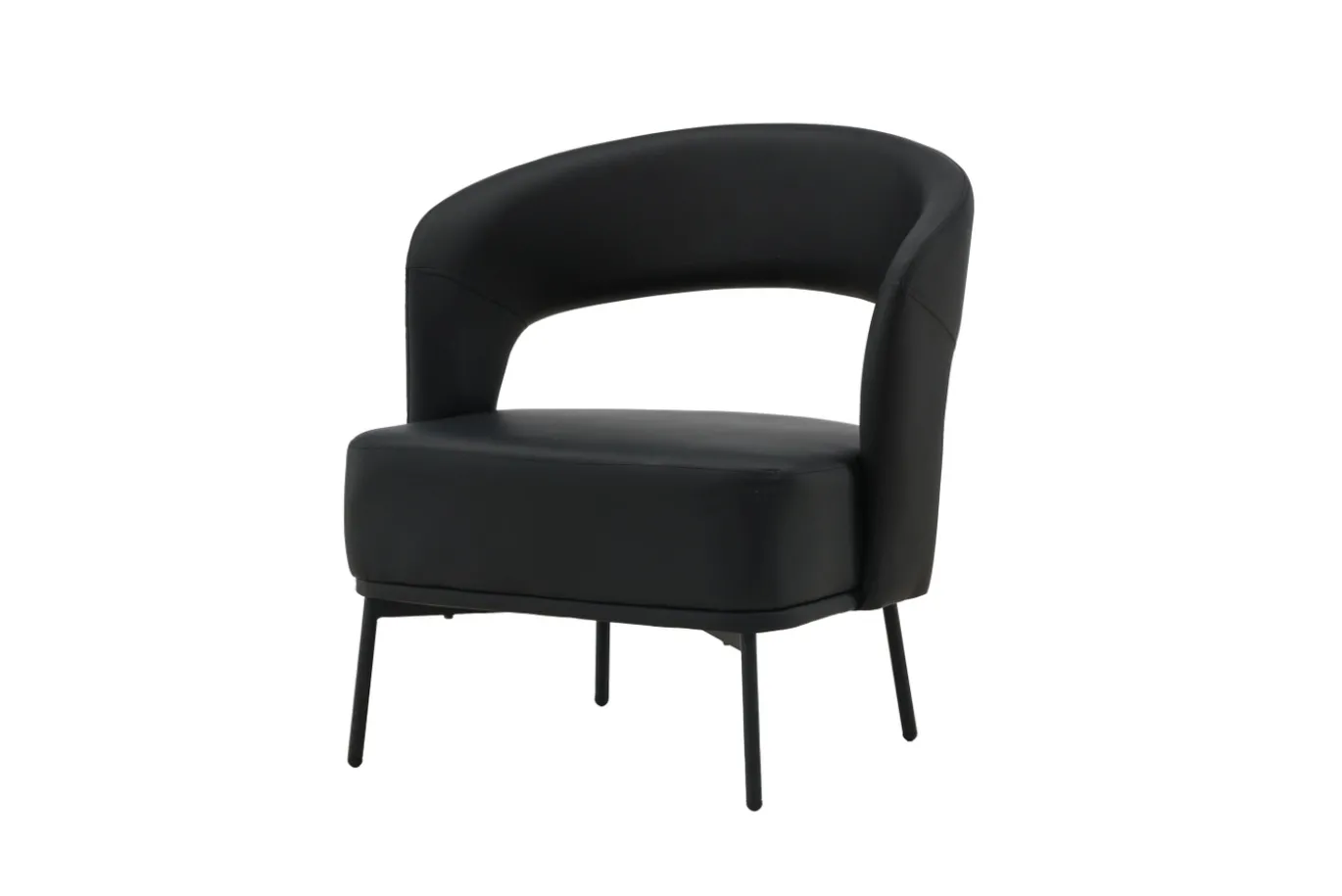 Fjôrd Fauteuil Mundo Zwart Kunstleer