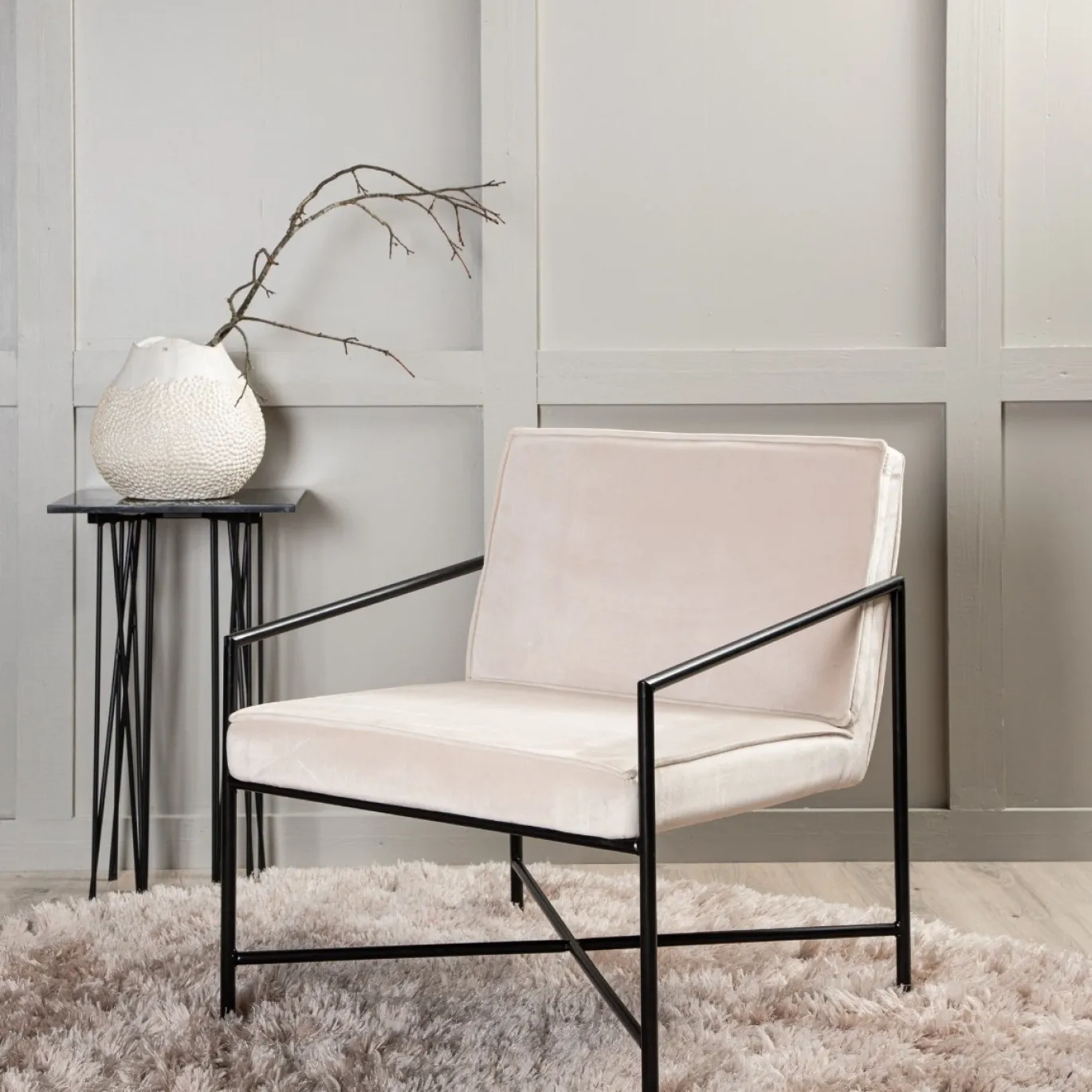 Fjôrd Fauteuil Rakel Beige Velvet