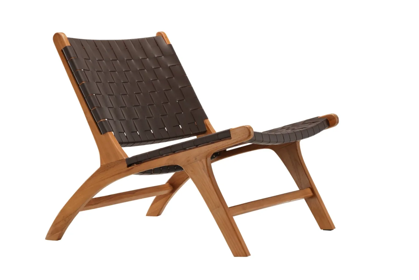 Fjôrd Fauteuil Rike Bruin Teak/PU