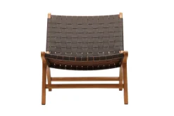 Fjôrd Fauteuil Rike Bruin Teak/PU