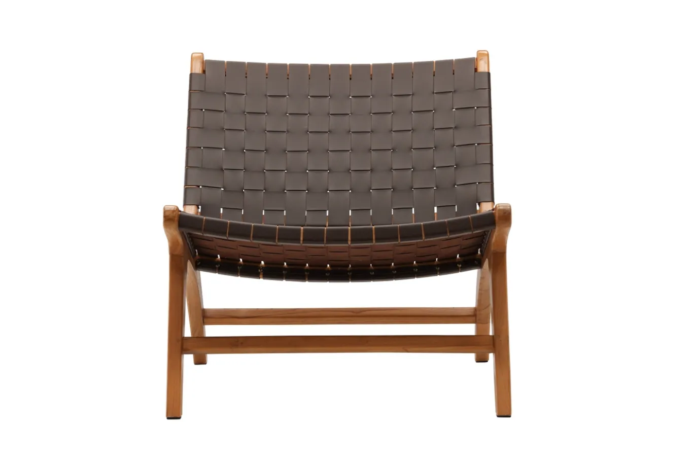 Fjôrd Fauteuil Rike Bruin Teak/PU