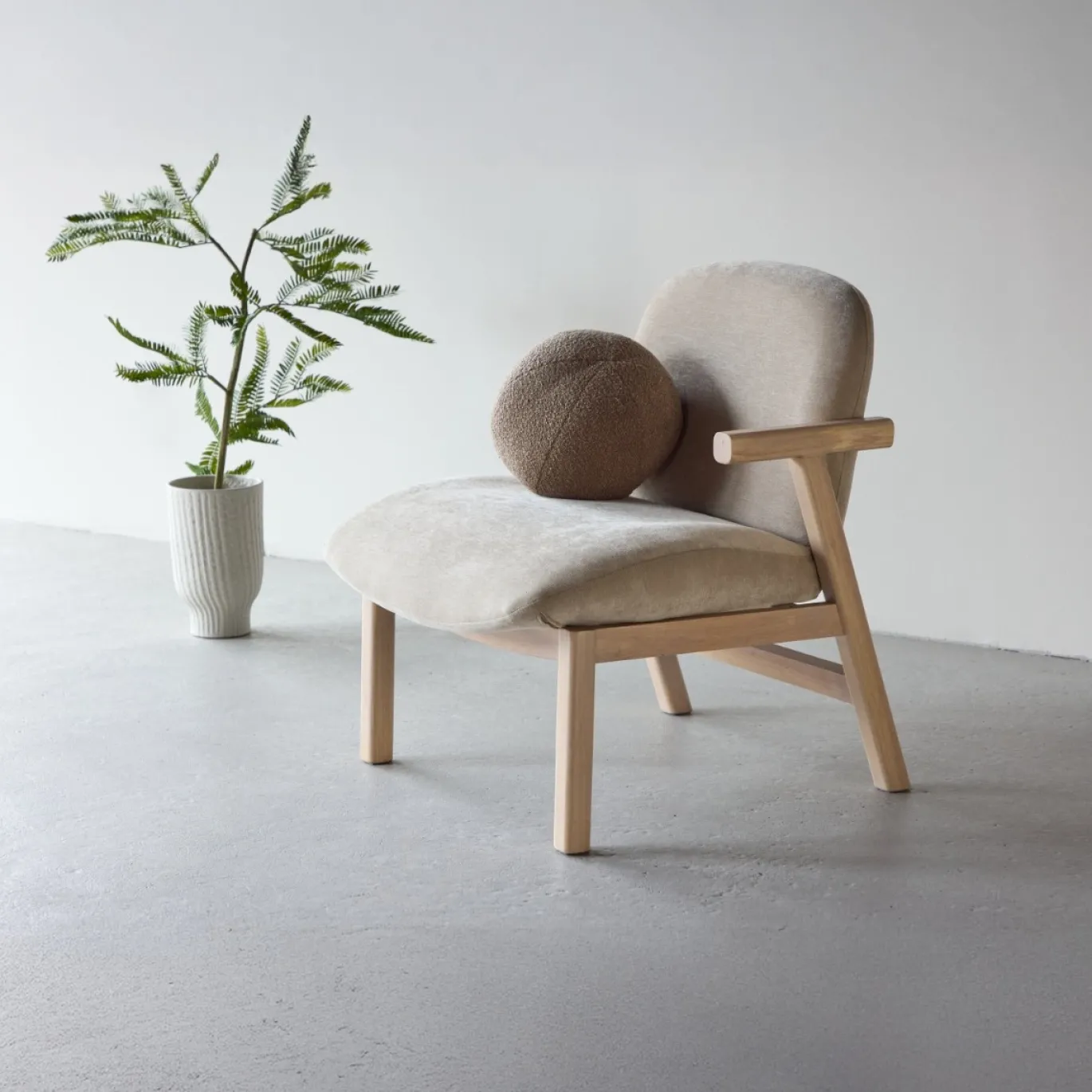 Fjôrd Fauteuil Rile Beige/Whitewash