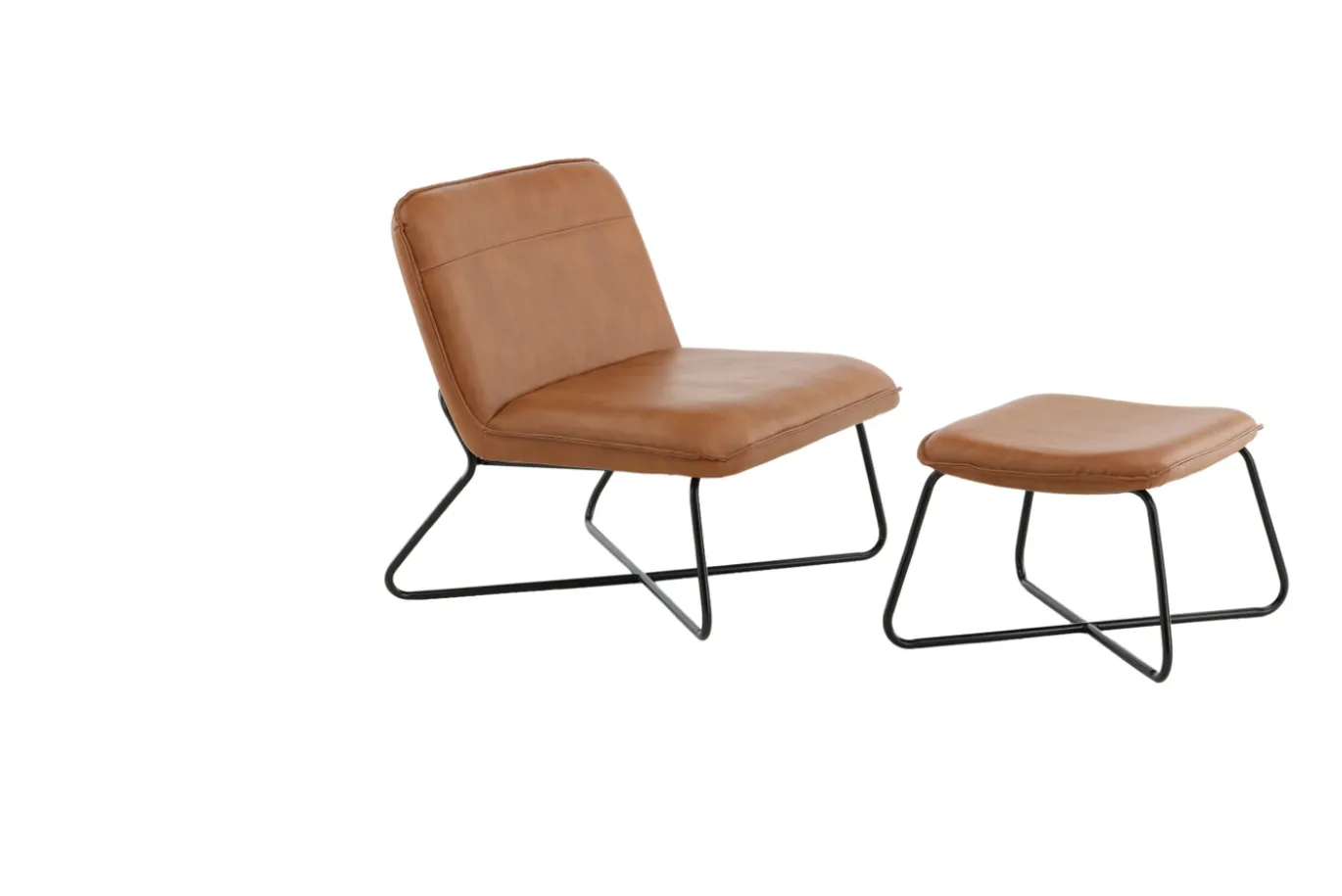 Fjôrd Fauteuil X-lounge Bruin Pu