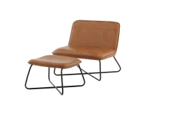 Fjôrd Fauteuil X-lounge Bruin Pu