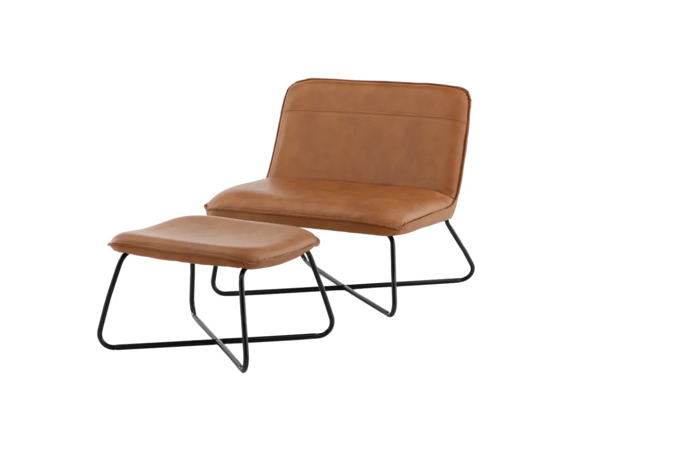 Fjôrd Fauteuil X-lounge Bruin Pu