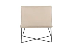 Fjôrd Fauteuil X-lounge Zwart/Off White Velvet