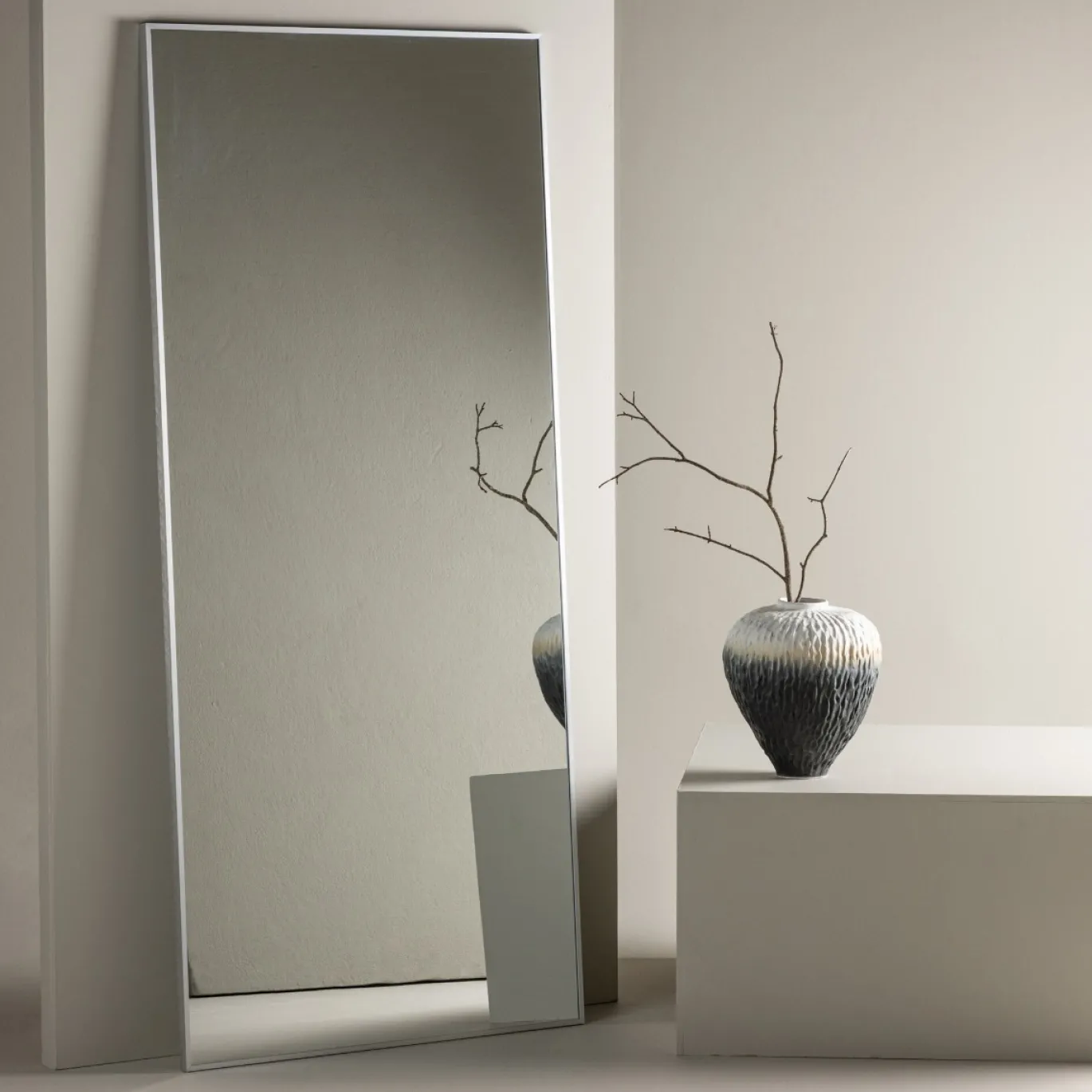 Fjôrd Grote Spiegel Orlando 85x190cm Zilver