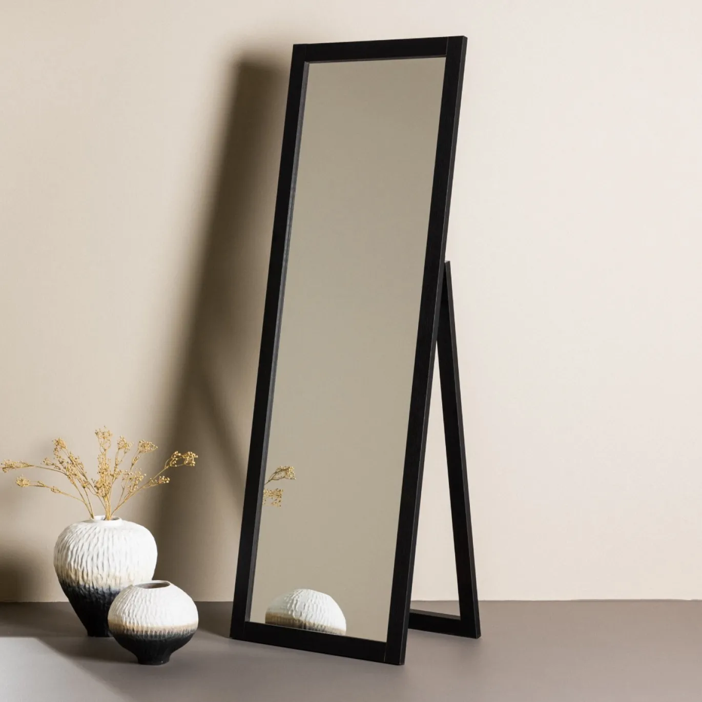 Fjôrd Grote Spiegel Sebring 55x170cm Zwart