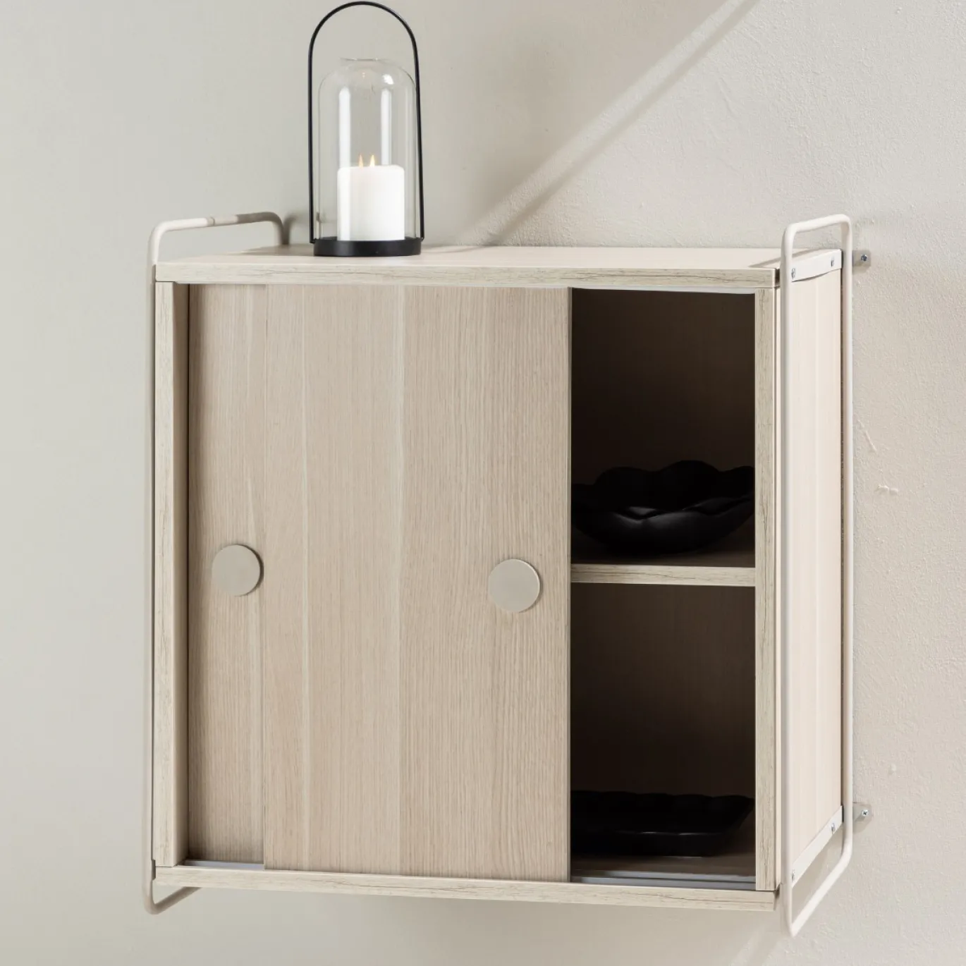 Fjôrd Hangend Wandkastje Paris 61x35x67,8cm Beige MDF