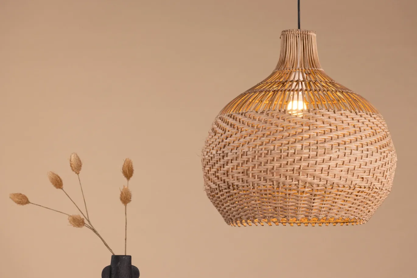 Fjôrd Hanglamp Bastia Naturel Naturel Rotan