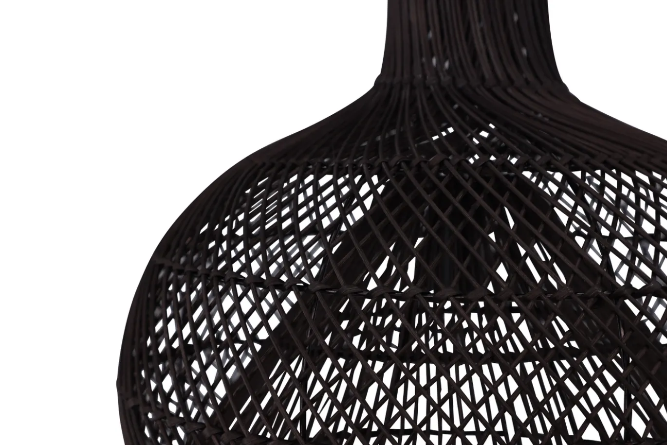 Fjôrd Hanglamp Laroche Zwart Rotan