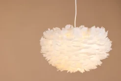 Fjôrd Hanglamp Nicola 45x45cm Wit Veren