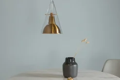 Fjôrd Hanglamp Sirius Glas Met Gold Metaal 25x40cm