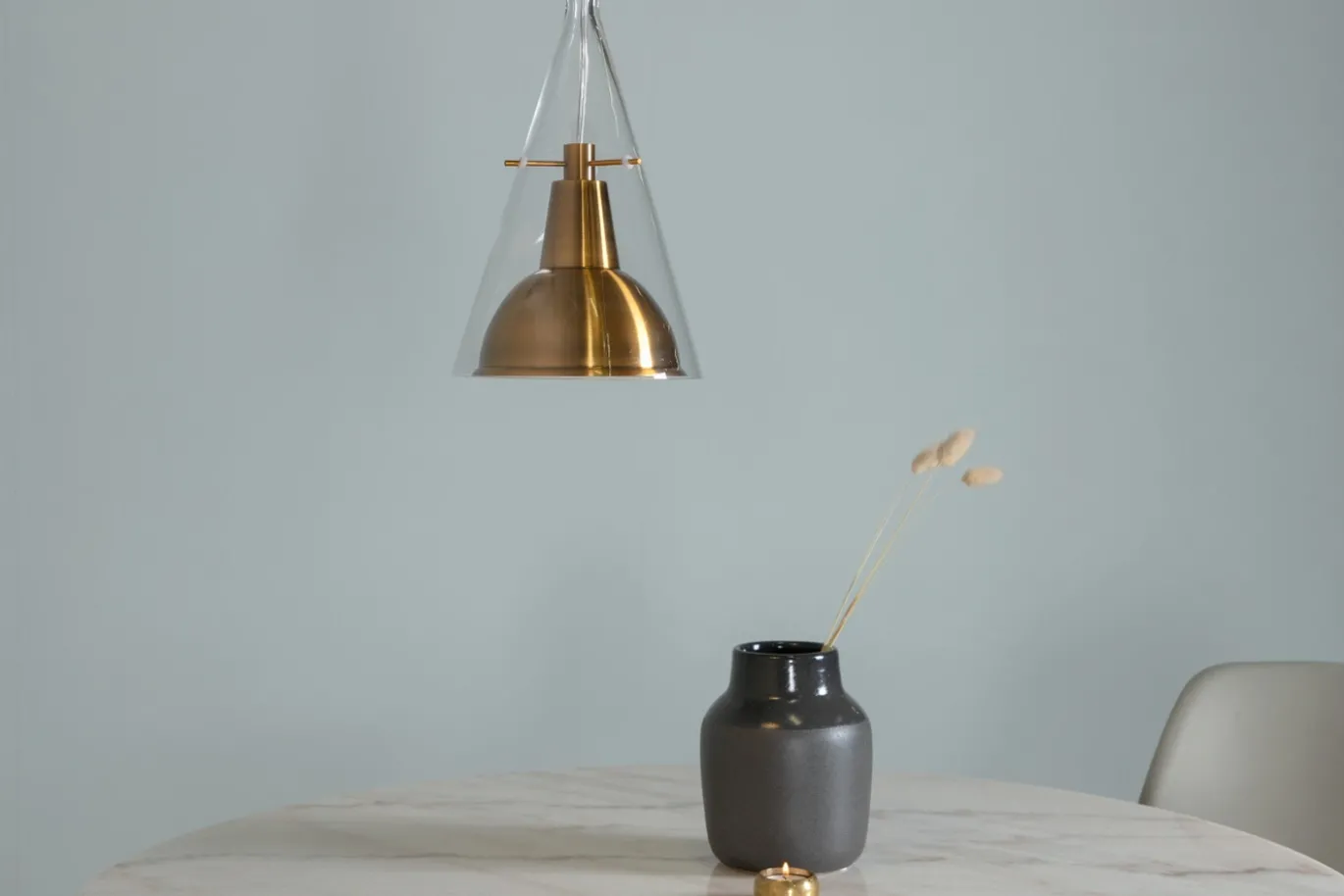 Fjôrd Hanglamp Sirius Glas Met Gold Metaal 25x40cm