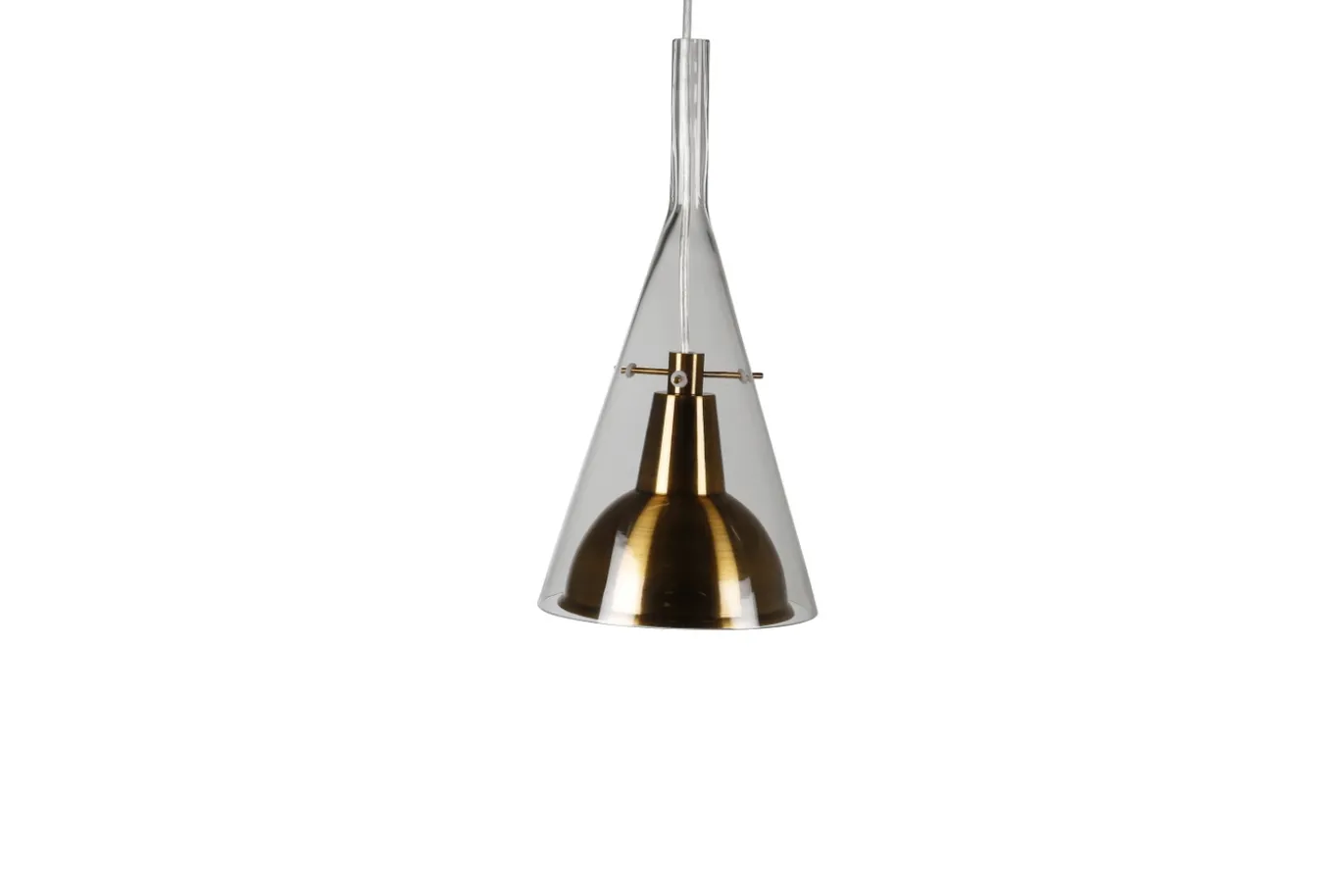 Fjôrd Hanglamp Sirius Glas Met Gold Metaal 25x40cm