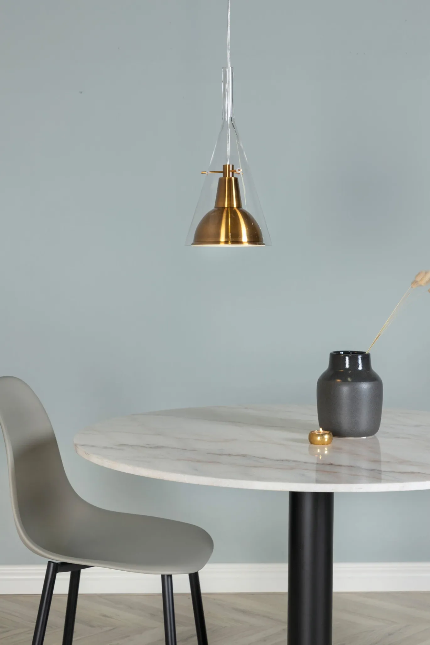 Fjôrd Hanglamp Sirius Glas Met Gold Metaal 25x40cm