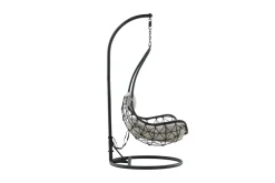 Fjôrd Hangstoel Vide Zwart Frame Wicker