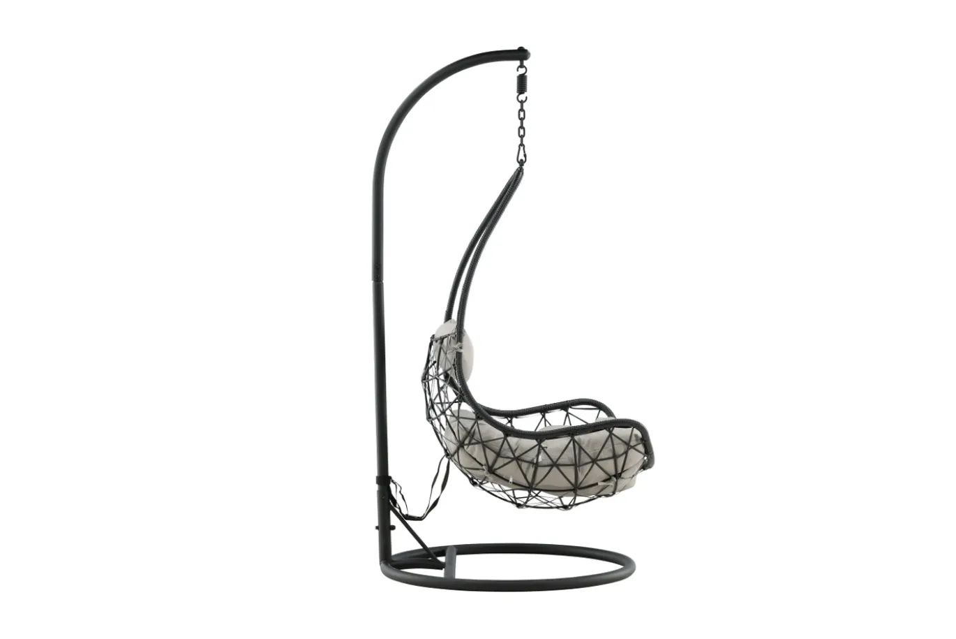 Fjôrd Hangstoel Vide Zwart Frame Wicker
