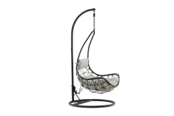 Fjôrd Hangstoel Vide Zwart Frame Wicker