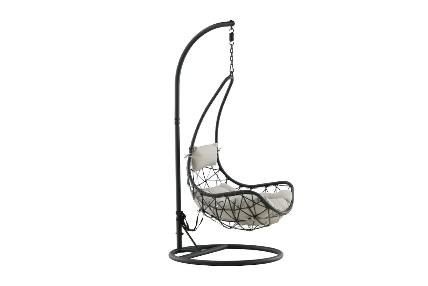 Fjôrd Hangstoel Vide Zwart Frame Wicker