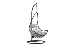 Fjôrd Hangstoel Vide Zwart Frame Wicker